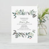Invitation de Baby Shower Couple Couronne d'Hiver (Debout devant)