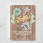 Invitation de Baby Shower Couronne de Plantes Succ (Devant)