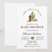 Invitation de Baby shower Cowboy personnalisée (Devant / Derrière)