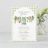 Invitation de Baby shower cultivée localement (Debout devant)