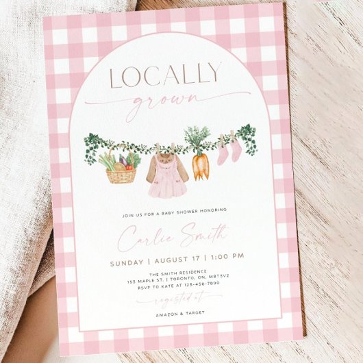 Invitation De Baby shower Cultivée Localement, Les