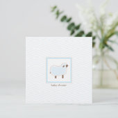 Invitation de Baby shower Custom_Little Lamb (Debout devant)