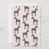 Invitation de Baby shower Cute Zebra (Dos)