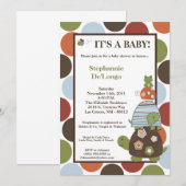 invitation de baby shower d'abeille de grenouille (Devant / Derrière)