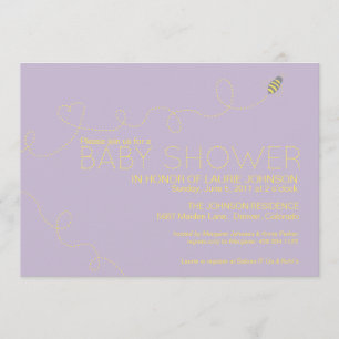 Invitation de baby shower d'abeille de miel