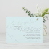 Invitation de baby shower d'abeille de miel (Debout devant)