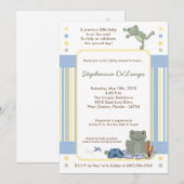 invitation de baby shower d'abeille de tortue de (Devant / Derrière)