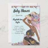 Invitation de baby shower d'Afro-américain (Devant)