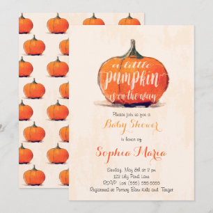 Invitation de Baby shower d'aquarelle petit Citrou
