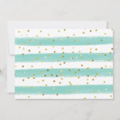 Invitation de Baby shower d'aquarelle verte à la m (Dos)