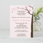 invitation de baby shower d'arbre des fleurs de (Debout devant)