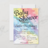 Invitation de baby shower d'arc-en-ciel (Devant)