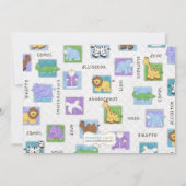 Invitation de baby shower d'arche de Noahs (Dos)