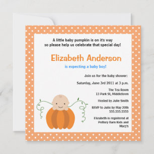 Invitation de Baby shower d'automne - Garçon