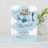 Invitation de baby shower d'avion (Debout devant)