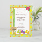 invitation de baby shower de 5x7 Luau (Debout devant)