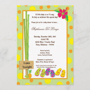 invitation de baby shower de 5x7 Luau