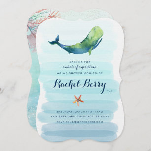 Invitation de baby shower de baleine