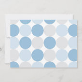 Invitation de Baby shower de baleine humide - Bleu (Dos)