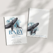 Invitation de Baby shower de baleines russes moder