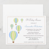 Invitation de baby shower de ballon (Devant / Derrière)