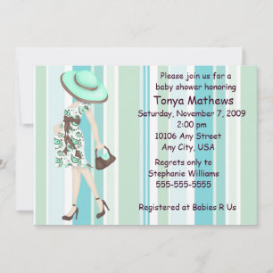 Invitation de Baby shower de bandes (CA)