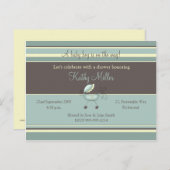 Invitation de Baby shower de bandes (Garçon) (Devant / Derrière)