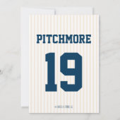 INVITATION DE BABY SHOWER DE BASE-BALL D'ALL STAR (Dos)