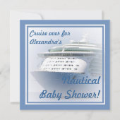 Invitation de baby shower de bateau de croisière (Devant)