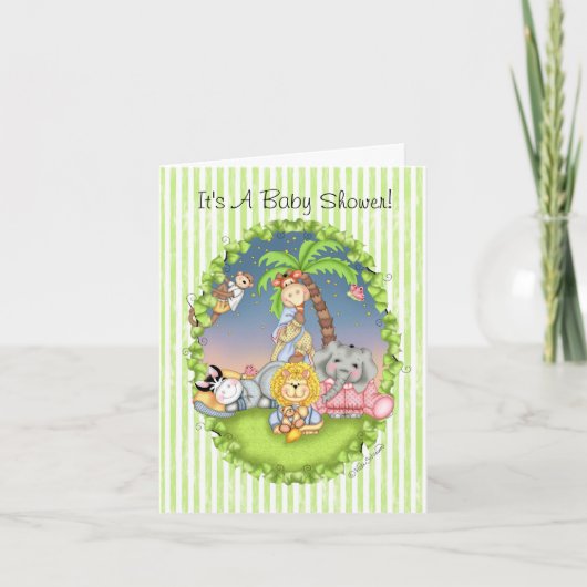 Invitation de baby shower de BaZooples (Devant)