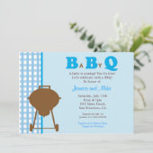 Invitation de baby shower de BBQ BaByQ (Debout devant)