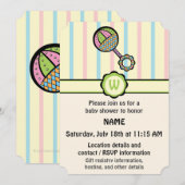 Invitation de Baby shower de bétail tout simplemen (Devant / Derrière)