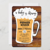 Invitation de baby shower de bière de Pregger (Devant)