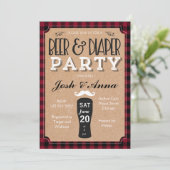 Invitation de baby shower de bière et de (Debout devant)