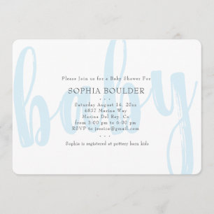 Invitation de baby shower de bleus layette
