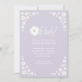 Invitation de Baby shower de Boho Floral Daisy (Devant)