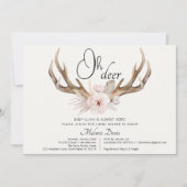 Invitation de Baby shower de bois rustique - Water (Devant)