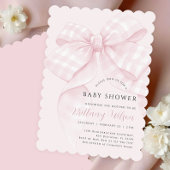 Invitation de Baby shower de boue rose moderne