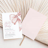 Invitation de Baby shower de boue rose moderne