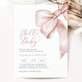 Invitation de Baby shower de boue rose moderne
