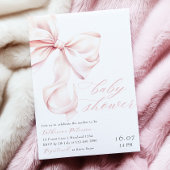 Invitation de Baby shower de boue rose moderne