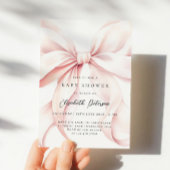Invitation de Baby shower de boue rose moderne