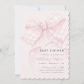 Invitation de Baby shower de boue rose moderne (Devant)