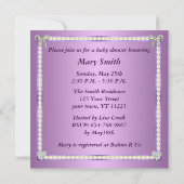 Invitation de Baby shower de Bow Diamond de Zèbre (Dos)