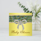 Invitation de Baby shower de Bow Diamond Peacock J (Debout devant)