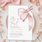 Invitation de Baby shower de Bow rose