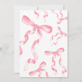 Invitation de Baby shower de Bow rose (Dos)