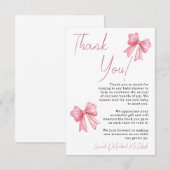 Invitation de Baby shower de Bow rose (Devant / Derrière)