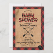 Invitation de Baby shower de Buffalo rustique (Devant)