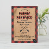 Invitation de Baby shower de Buffalo rustique (Debout devant)